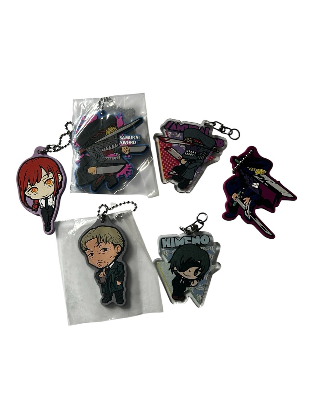 Chainsaw Man Rubber + Acrylic Keychains Set of 6